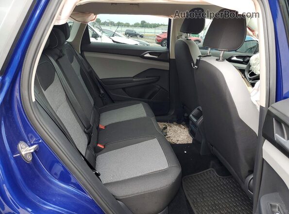 3VVMX7B22NM023046 2022 VOLKSWAGEN TAOS Синий Вид задней части салона