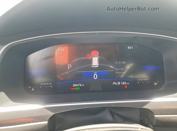 3VVNB7AX4PM114242 2023 VOLKSWAGEN TIGUAN White Սարքավորումների վահանակի տեսք