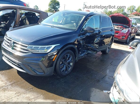 3VVNB7AXXPM109661 2023 VOLKSWAGEN TIGUAN Black წინა მარცხენა ხედი სამი მეოთხედიდან