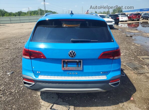 3VVPX7B22NM055816 2022 VOLKSWAGEN TAOS Blue უკანა ხედი