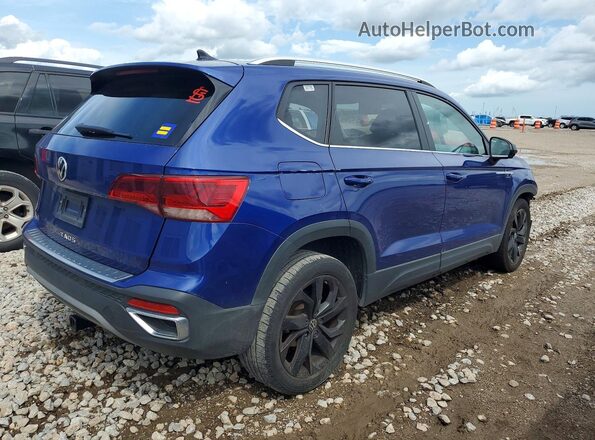 3VVRX7B21NM076519 2022 VOLKSWAGEN TAOS Синий Задняя правая четверть
