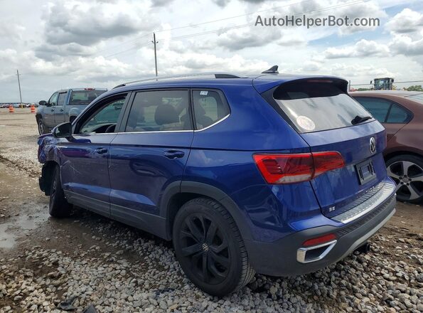 3VVRX7B21NM076519 2022 VOLKSWAGEN TAOS Синий Задняя левая четверть