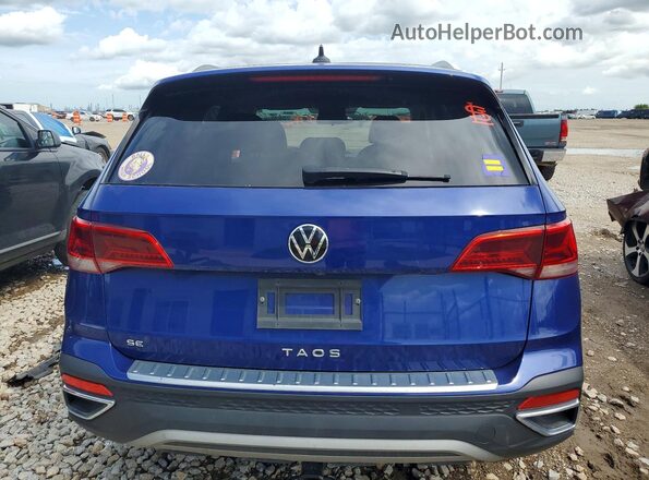 3VVRX7B21NM076519 2022 VOLKSWAGEN TAOS Синий Вид сзади