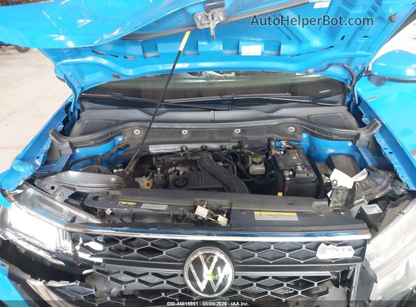 3VVSX7B20NM004261 2022 VOLKSWAGEN TAOS Синий Вид сзади