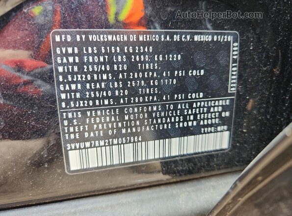 3VVUW7RM2TM057964 2026 VOLKSWAGEN TIGUAN Black VIN կոդի պիտակի տեսք
