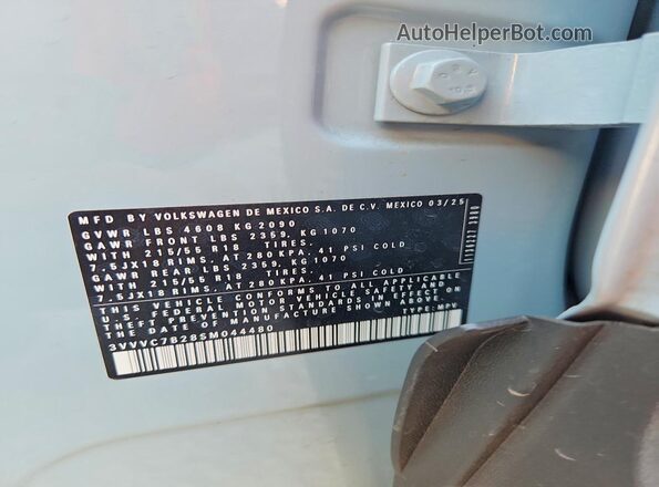 3VVVC7B28SM044480 2025 VOLKSWAGEN TAOS Бирюзовый Вид подкапотного пространства