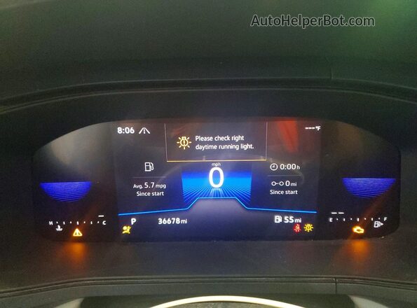 3VVVX7B29PM362250 2023 VOLKSWAGEN TAOS Blue Instrument cluster view