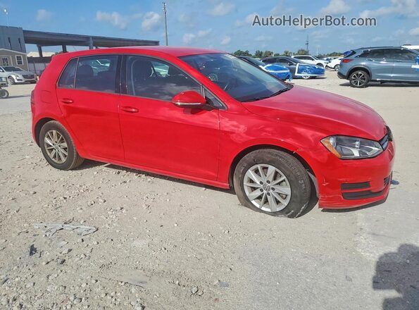 3VW217AU2GM006547 2016 VOLKSWAGEN GOLF Red Передня права чверть