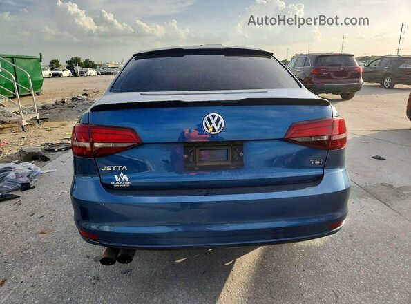 3VW2B7AJ0HM331329 2017 VOLKSWAGEN JETTA Blue Vista trasera