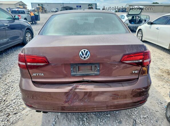 3VW2B7AJ0HM372091 2017 VOLKSWAGEN JETTA Brown Вид ззаду
