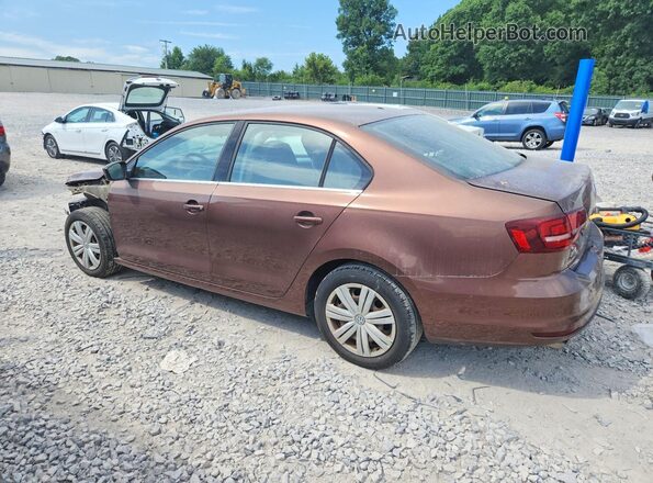 3VW2B7AJ0HM372091 2017 VOLKSWAGEN JETTA Brown Задня ліва чверть
