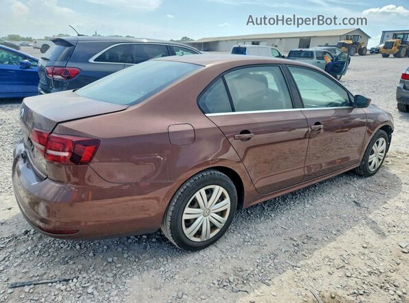 3VW2B7AJ0HM372091 2017 VOLKSWAGEN JETTA Brown Задня права чверть