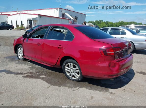 3VW2B7AJ1HM258147 2017 VOLKSWAGEN JETTA Red Rear left