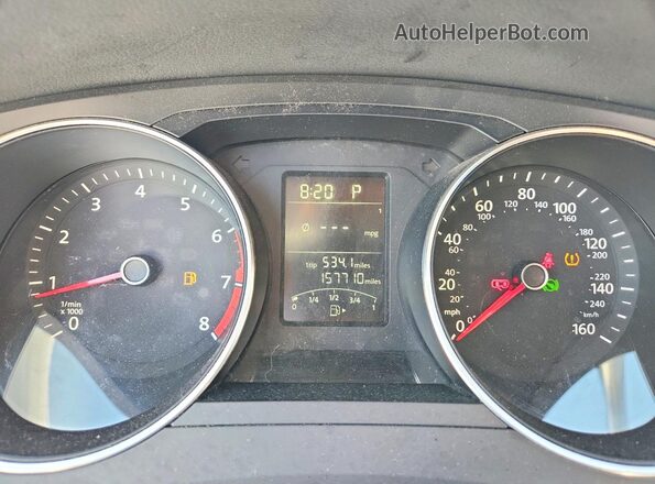 3VW2B7AJ1HM352996 2017 VOLKSWAGEN JETTA Белый Вид щитка приборов