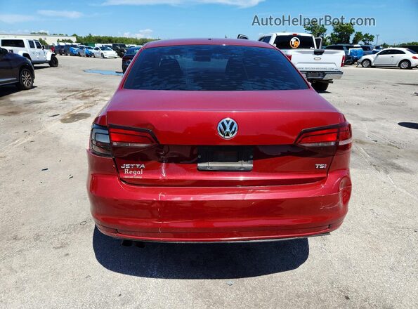 3VW2B7AJ5HM396743 2017 VOLKSWAGEN JETTA Красный Вид сзади