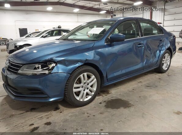 3VW2B7AJ6HM208795 2017 VOLKSWAGEN JETTA Blue Передня ліва чверть