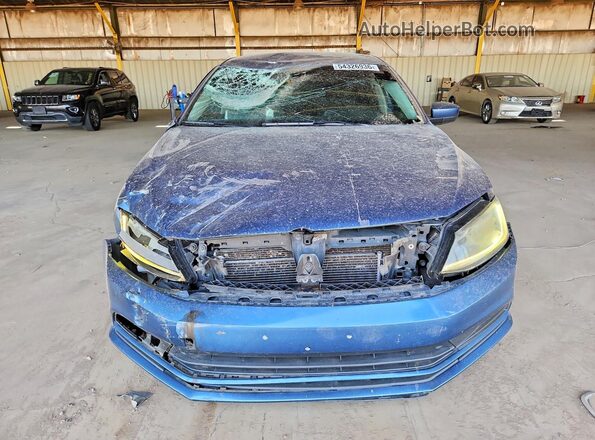 3VW2B7AJXHM202384 2017 VOLKSWAGEN JETTA Blue Widok z przodu