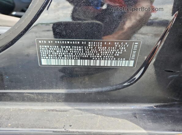 3VW2B7AJXHM327451 2017 VOLKSWAGEN JETTA Black Вид підкапотного простору