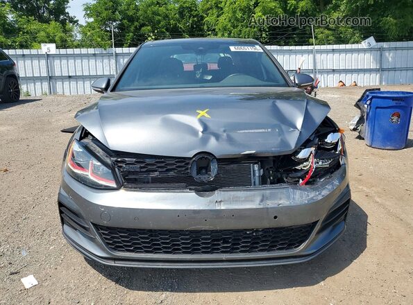 3VW447AU3JM271663 2018 VOLKSWAGEN GTI Gray Front view