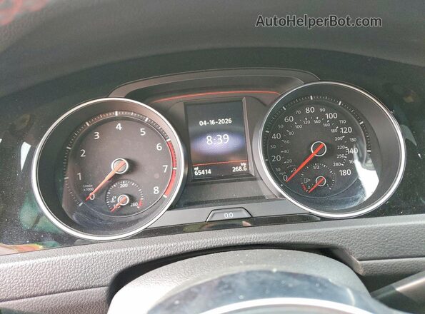 3VW547AU1JM291012 2018 VOLKSWAGEN GTI Gray Вид щитка приладів