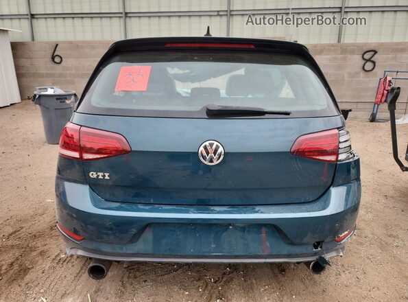 3VW547AU1JM295416 2018 VOLKSWAGEN GTI Green უკანა ხედი