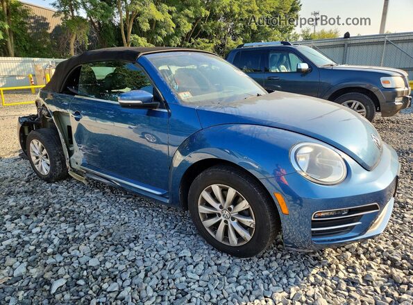 3VW5DAATXKM504982 2019 VOLKSWAGEN BEETLE Blue Front right