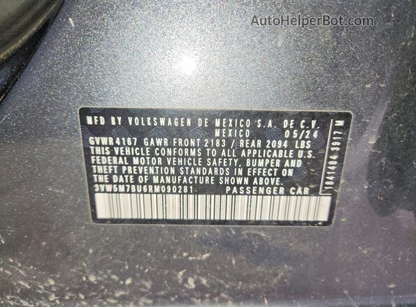 3VW5M7BU6RM090281 2024 VOLKSWAGEN JETTA Gray Widok komory silnika