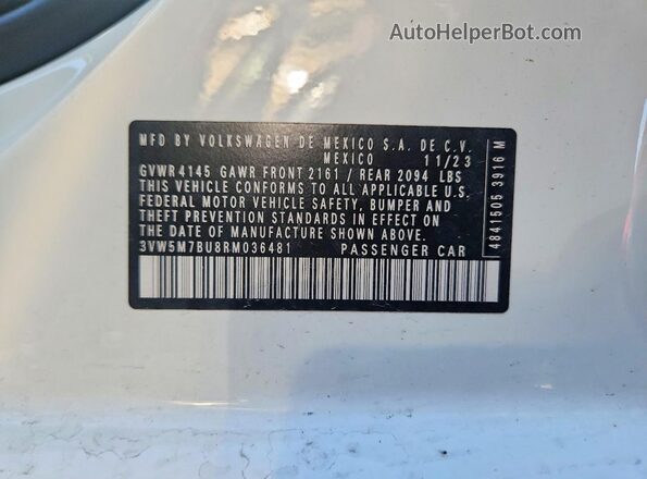 3VW5M7BU8RM036481 2024 VOLKSWAGEN JETTA White Widok komory silnika