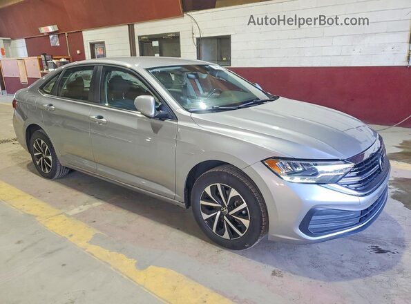 3VW5M7BUXRM078652 2024 VOLKSWAGEN JETTA Серый Передняя правая четверть