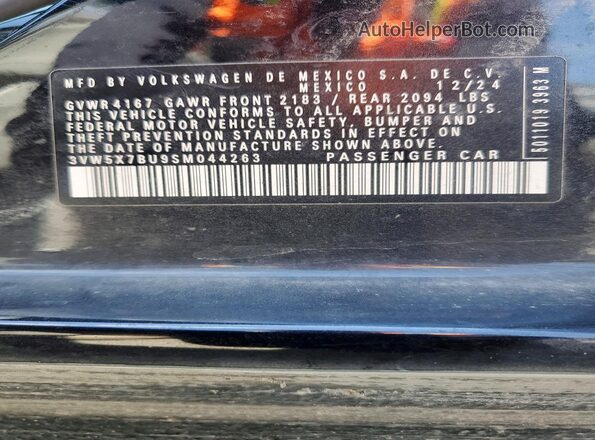3VW5X7BU9SM044263 2025 VOLKSWAGEN JETTA Black Engine compartment view