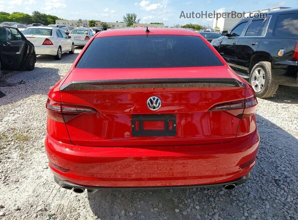3VW6T7BU2KM228430 2019 VOLKSWAGEN JETTA Red Rear view