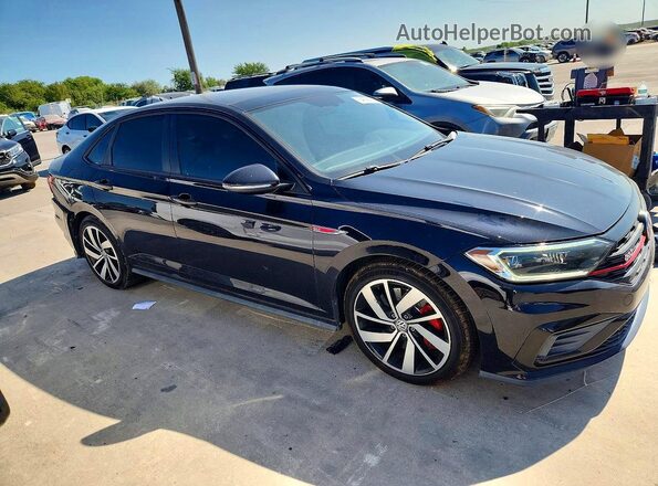 3VW6T7BU9KM247296 2019 VOLKSWAGEN JETTA Черный Передняя правая четверть