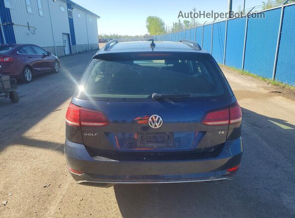 3VW717AUXJM755075 2018 VOLKSWAGEN GOLF Blue Вид ззаду