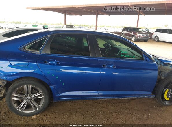 3VW7M7BU2NM021672 2022 VOLKSWAGEN JETTA Blue Widok wnętrza z tyłu