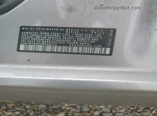3VW7M7BU8PM009934 2023 VOLKSWAGEN JETTA Silver Widok komory silnika