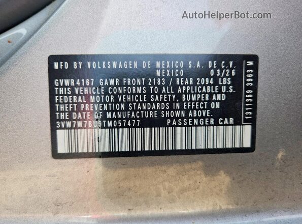3VW7W7BU9TM057477 2026 VOLKSWAGEN JETTA Silver 
