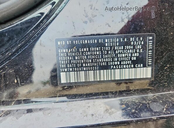 3VW7W7BUXTM050232 2026 VOLKSWAGEN JETTA Black Вид підкапотного простору