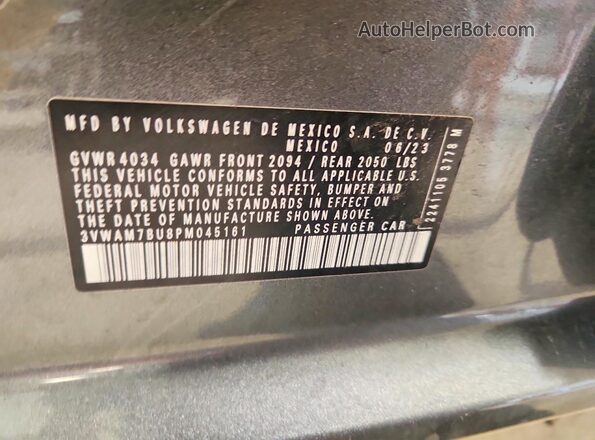 3VWAM7BU8PM045161 2023 VOLKSWAGEN JETTA Gray Vista del compartimento del motor