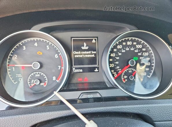 3VWC17AU4HM507333 2017 VOLKSWAGEN GOLF Black Вид щитка приладів
