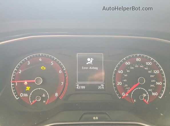 3VWC57BU2KM156206 2019 VOLKSWAGEN JETTA Gray Սարքավորումների վահանակի տեսք