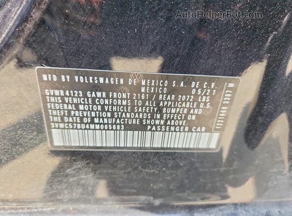 3VWC57BU4MM065683 2021 VOLKSWAGEN JETTA Black Widok komory silnika