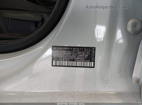 3VWC57BU5KM104567 2019 VOLKSWAGEN JETTA White Widok komory silnika