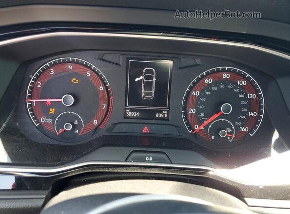 3VWC57BU5KM185408 2019 VOLKSWAGEN JETTA Красный Вид щитка приборов