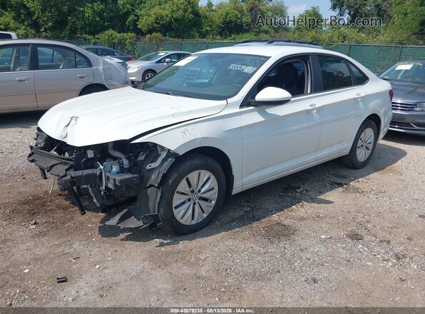 3VWC57BU5KM199681 2019 VOLKSWAGEN JETTA White წინა მარცხენა ხედი სამი მეოთხედიდან