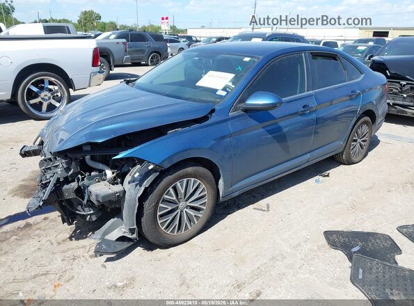 3VWC57BU5MM021983 2021 VOLKSWAGEN JETTA Blue Առջևի ձախ երեք քառորդ տեսարան