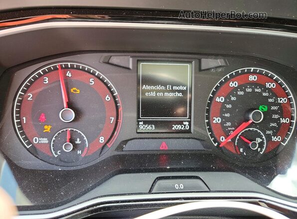 3VWC57BU7LM096814 2020 VOLKSWAGEN JETTA Красный Вид щитка приборов