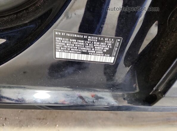 3VWC57BU7MM087001 2021 VOLKSWAGEN JETTA Black ძრავის განყოფილების ხედი