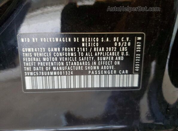 3VWC57BU8MM001324 2021 VOLKSWAGEN JETTA Black Widok komory silnika