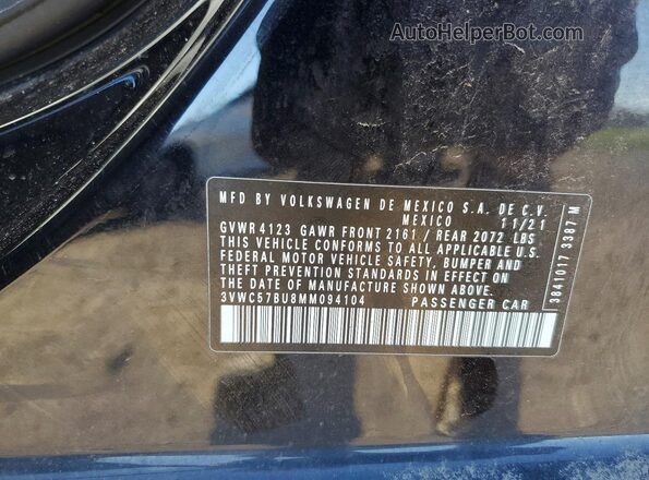 3VWC57BU8MM094104 2021 VOLKSWAGEN JETTA Черный Вид подкапотного пространства