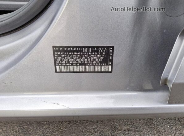 3VWC57BU8MM100838 2021 VOLKSWAGEN JETTA Gray Вид підкапотного простору